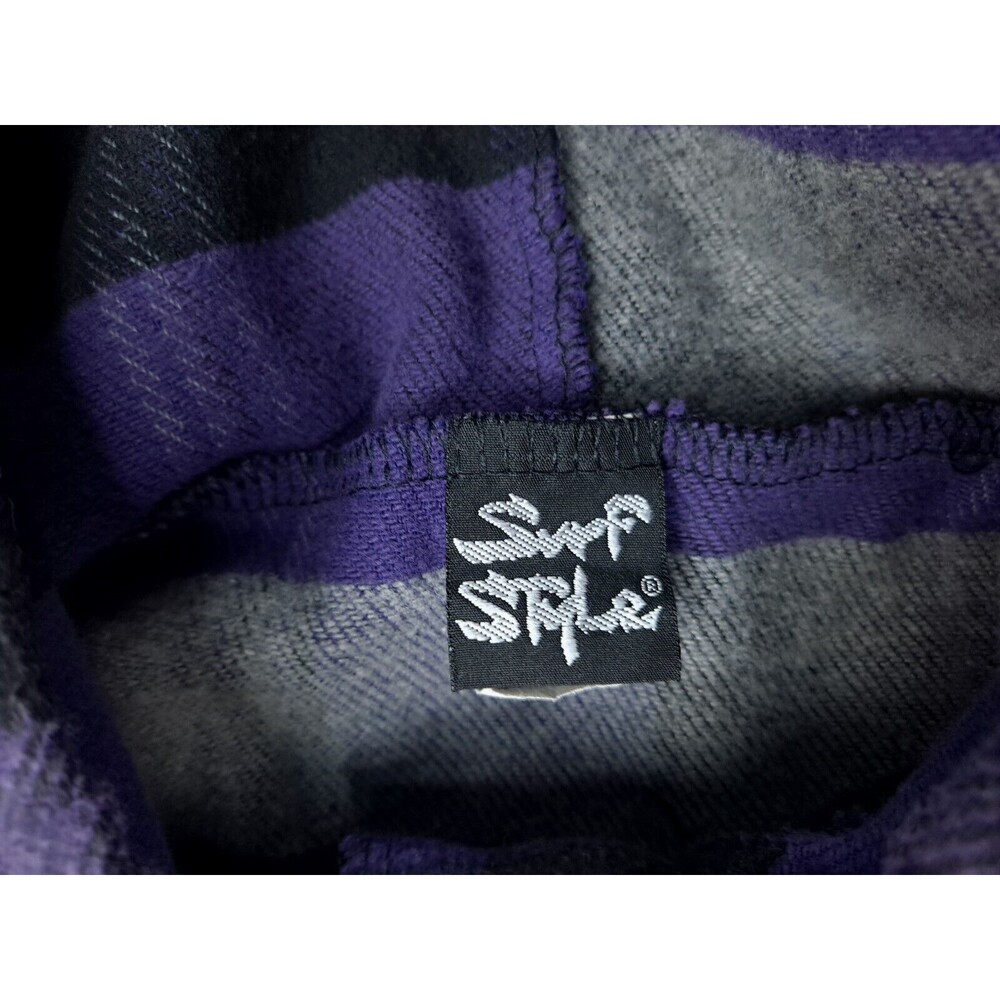 Vtg 90s Grunge Surf Style Myrtle Beach Golf Plaid Hoodie Made In USA Mens XL EUC - Picture 8 of 10